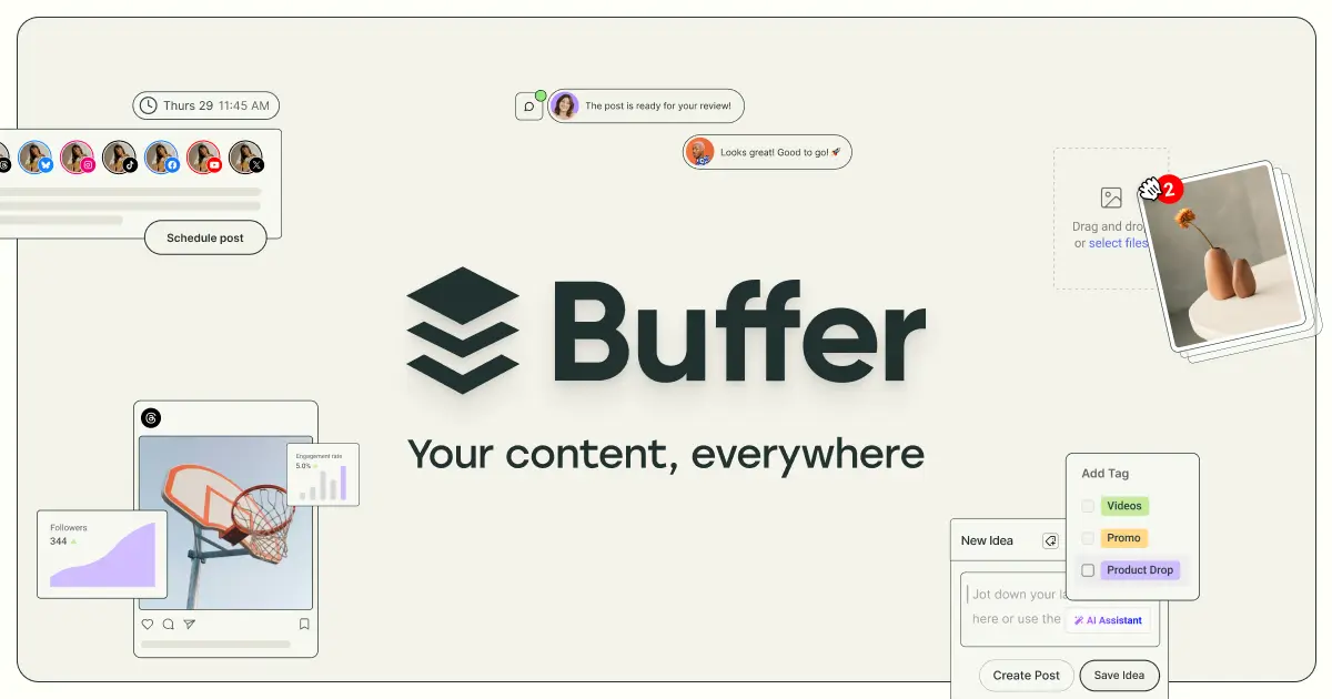 Buffer AI social media management tool