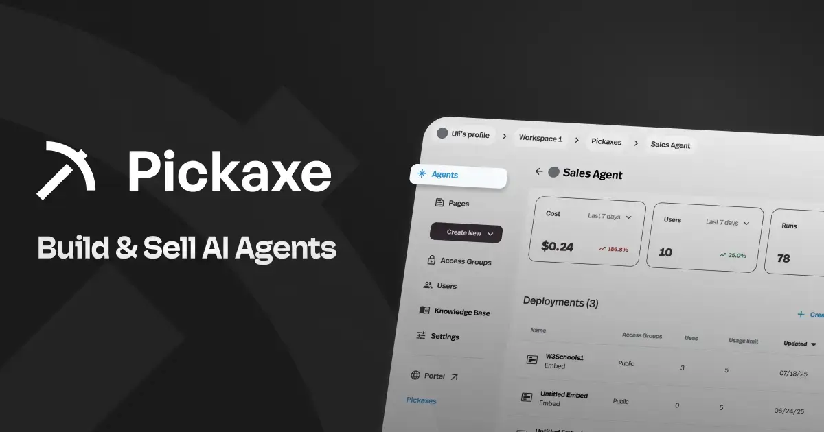 Pickaxe - AI productivity tool for pickaxe