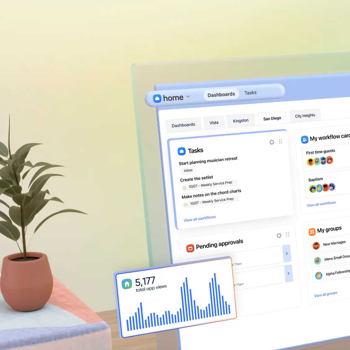 AI welcome agent for church websites — answering visitor questions about service times, childcare, and beliefs