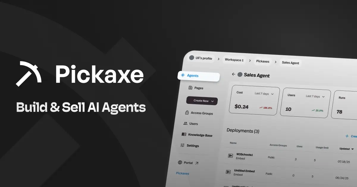 Pickaxe - AI tool for coaches