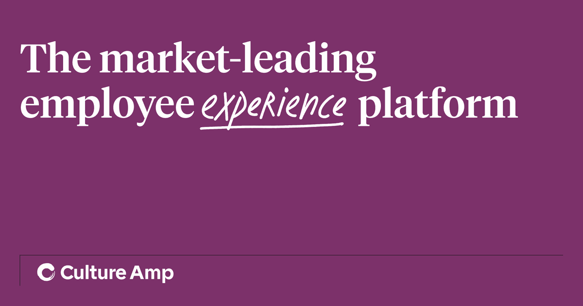 Culture Amp employee engagement and sentiment analysis platform