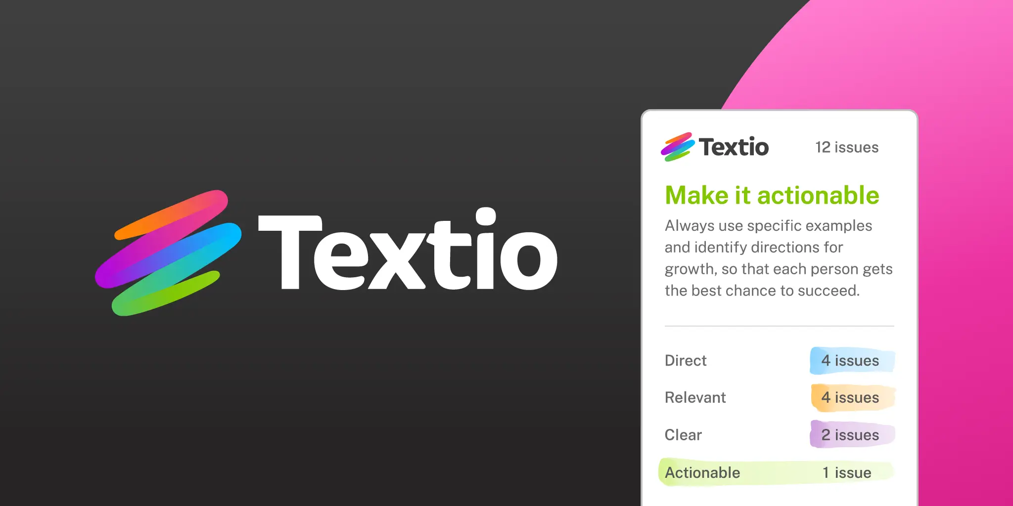 Textio inclusive writing platform for job posts and performance feedback