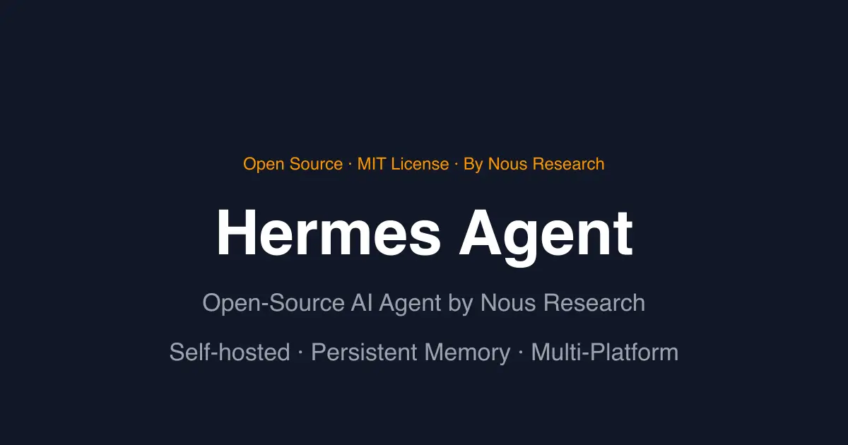 Hermes Agent AI framework homepage