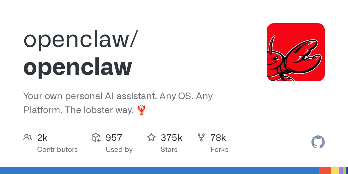 OpenClaw AI agent framework homepage