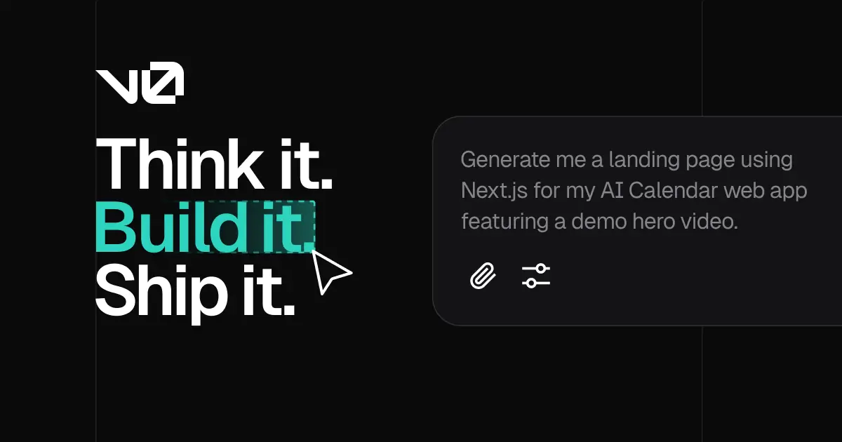 V0 by Vercel AI-powered React and Next.js code generator interface