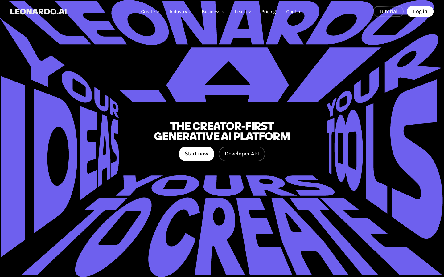 Leonardo AI platform showing its AI Canvas and multiple model selection options