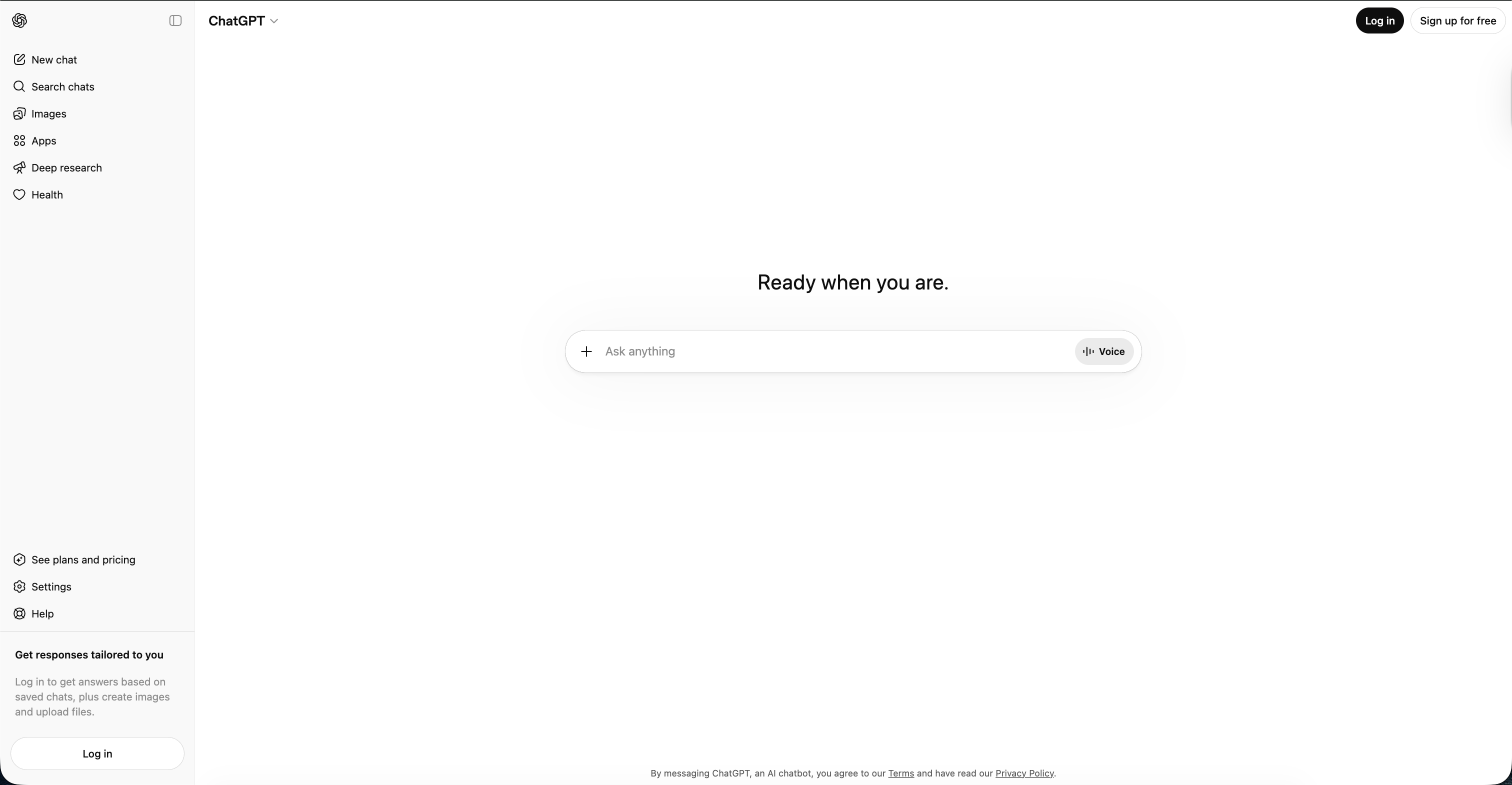 ChatGPT by OpenAI homepage — top AI platform