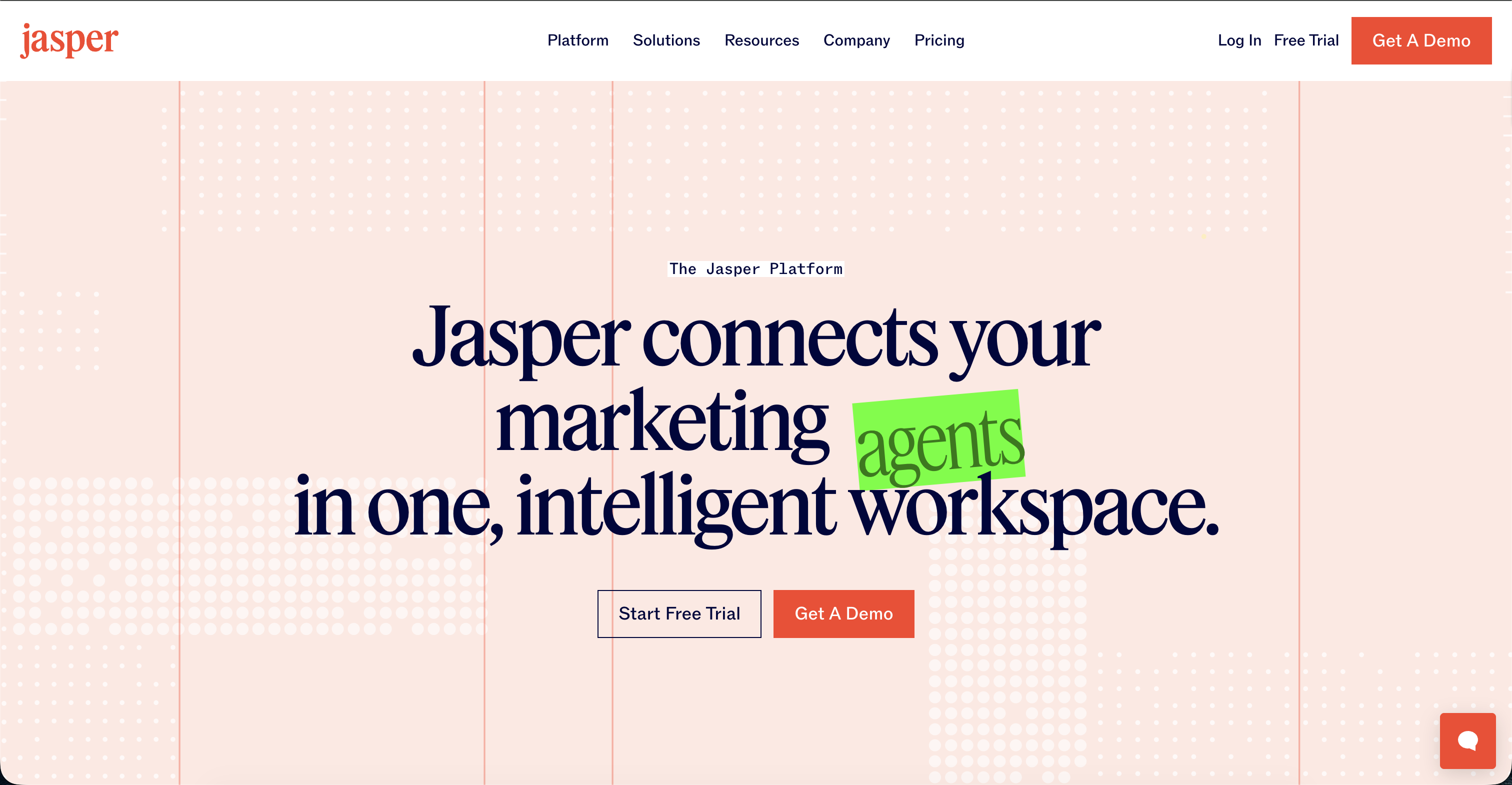 Jasper AI marketing platform homepage