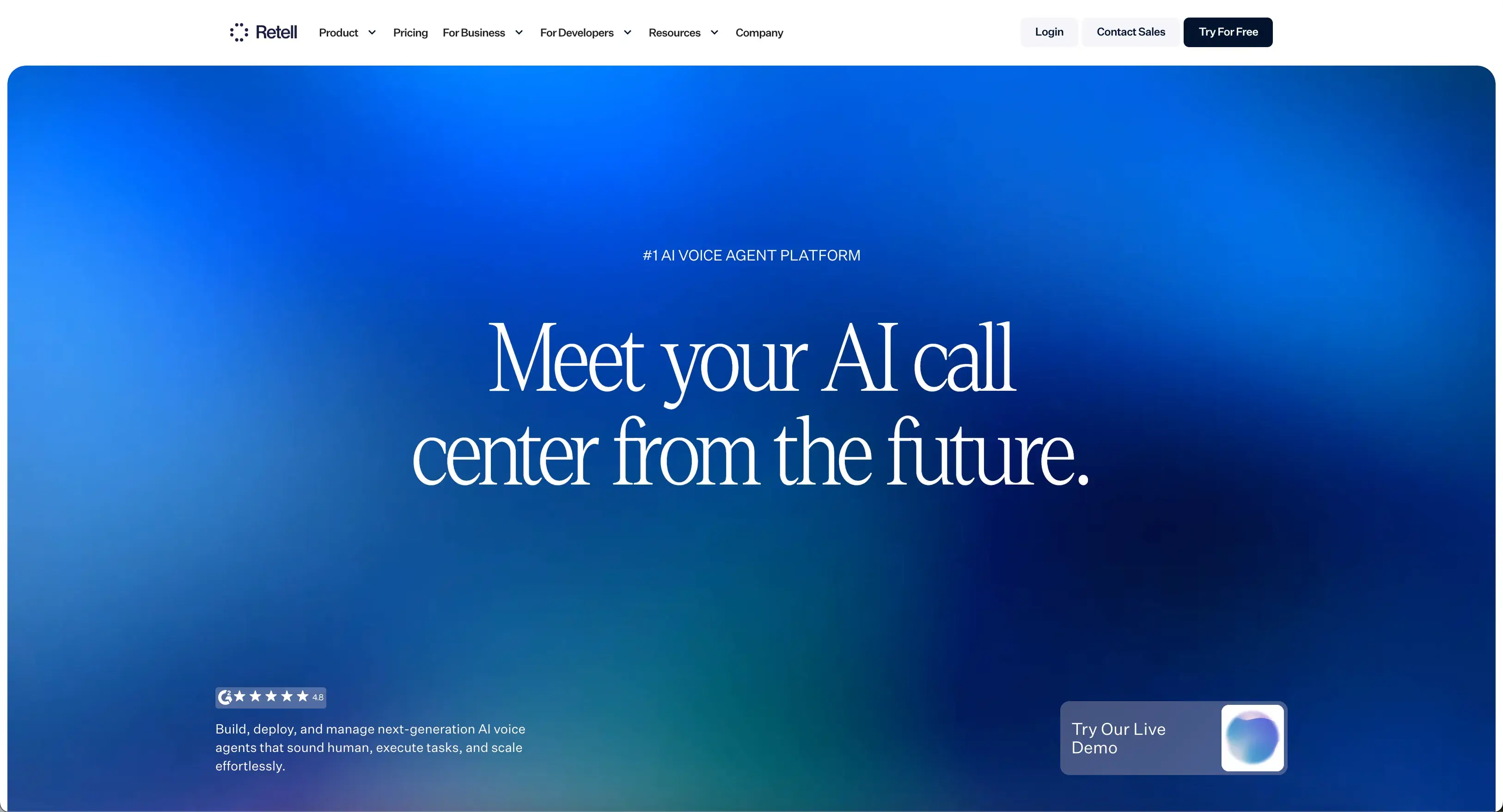 Retell AI voice agent platform for building production-ready AI phone agents