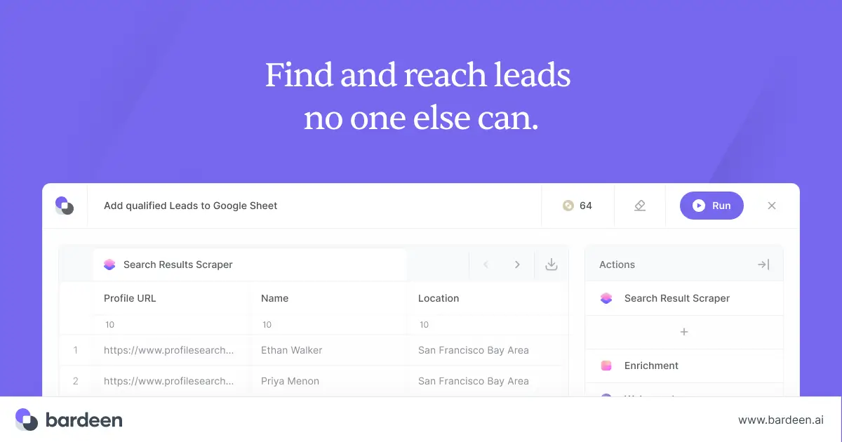 Bardeen browser-based automation tool for web scraping and lead generation